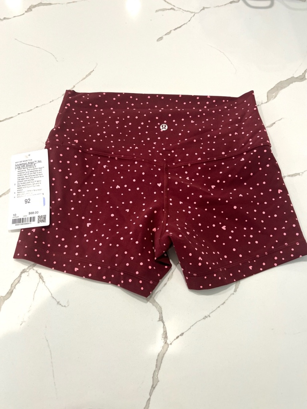 NWT LULULEMON Valentine's Day collections ALIGN NO LINE HR SHORT 4”